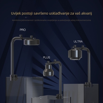 LED rasvjeta za akvarij s vodnim biljkama — potpuno spektrum, 10W, aluminijska legura, vremenski tajmer