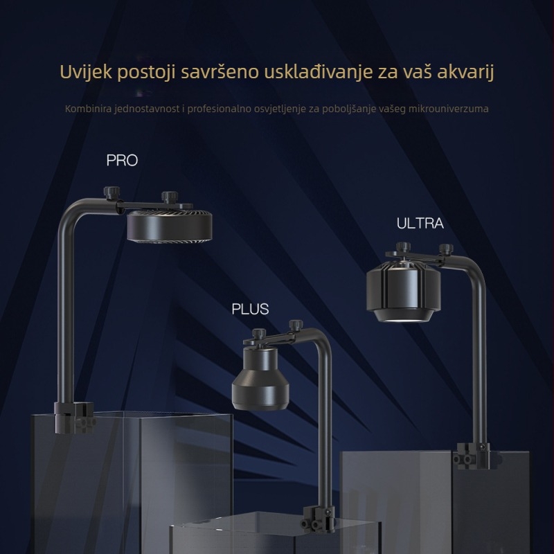 LED rasvjeta za akvarij s vodnim biljkama — potpuno spektrum, 10W, aluminijska legura, vremenski tajmer