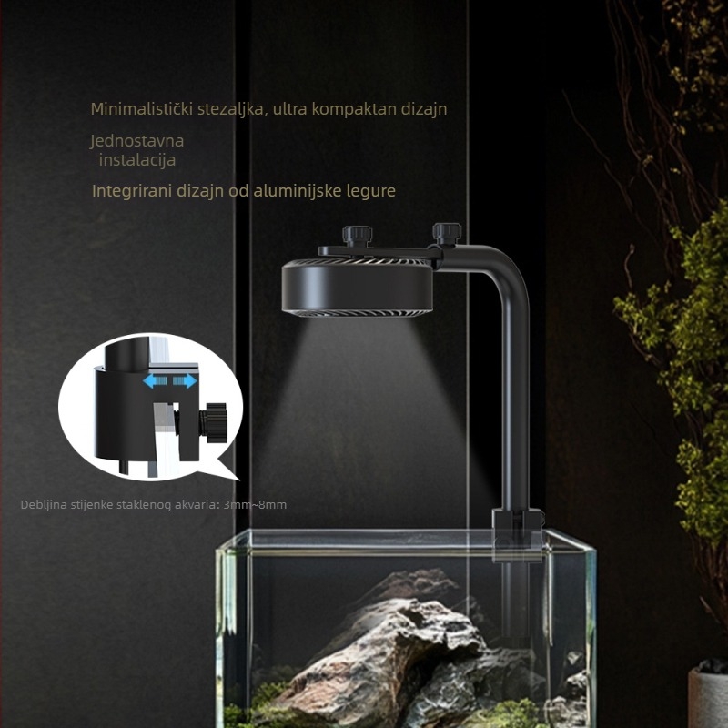 LED rasvjeta za akvarij s vodnim biljkama — potpuno spektrum, 10W, aluminijska legura, vremenski tajmer