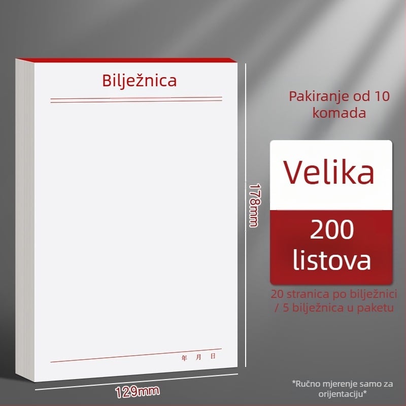 Think about it Blok papira za bilješke – prazne stranice, stranice za kidanje, osnovno pakiranje