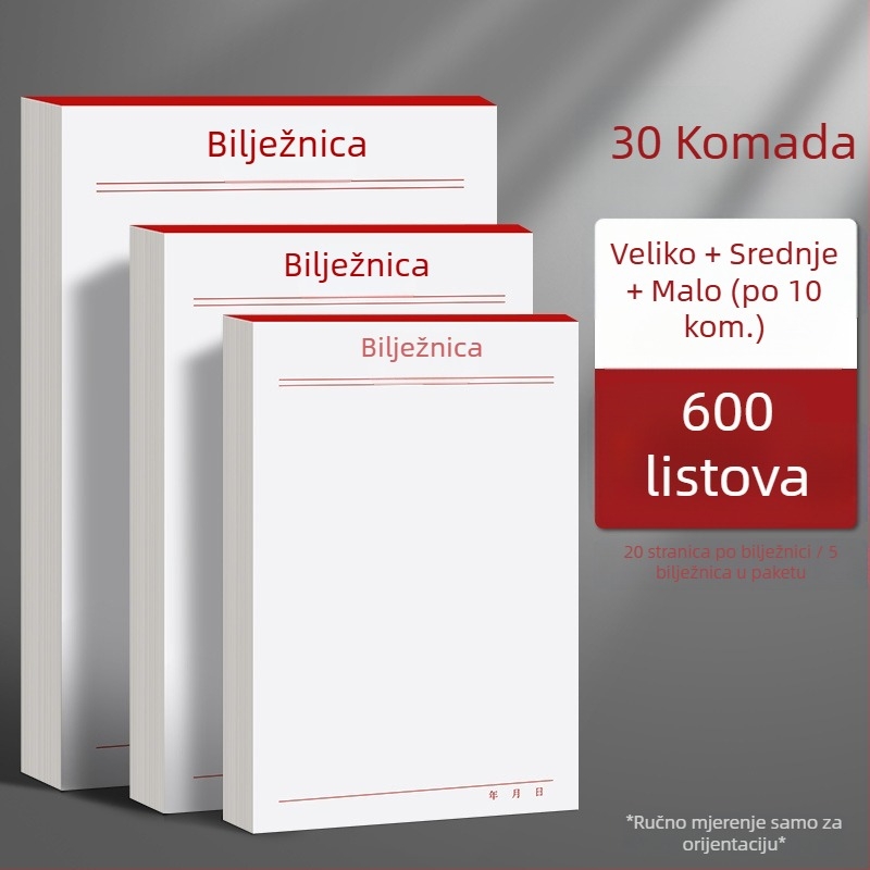Think about it Blok papira za bilješke – prazne stranice, stranice za kidanje, osnovno pakiranje