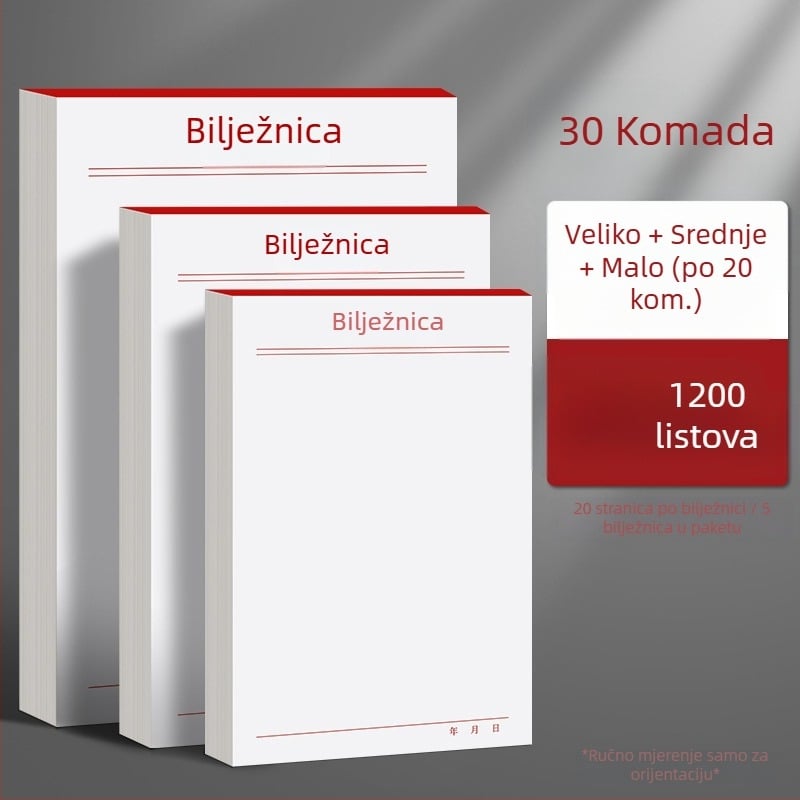 Think about it Blok papira za bilješke – prazne stranice, stranice za kidanje, osnovno pakiranje