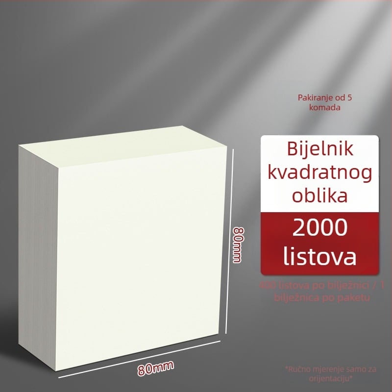 Think about it Blok papira za bilješke – prazne stranice, stranice za kidanje, osnovno pakiranje
