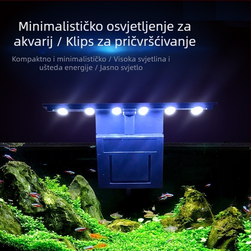 LED clip svjetlo za akvarij za uzgoj vodnih biljaka – 5W, plastično kućište, model X3