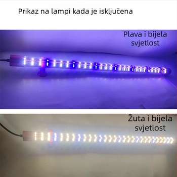 LED rasvjeta za akvarij koi i dragonske ribe, 5 redova LED, 240° ultraširoki snop, 30–80W