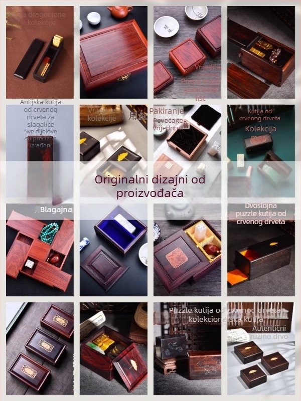 Mehanička kutija za nakit s mortise-and-tenon konstrukcijom, prirodno drvo, skladištenje nakita