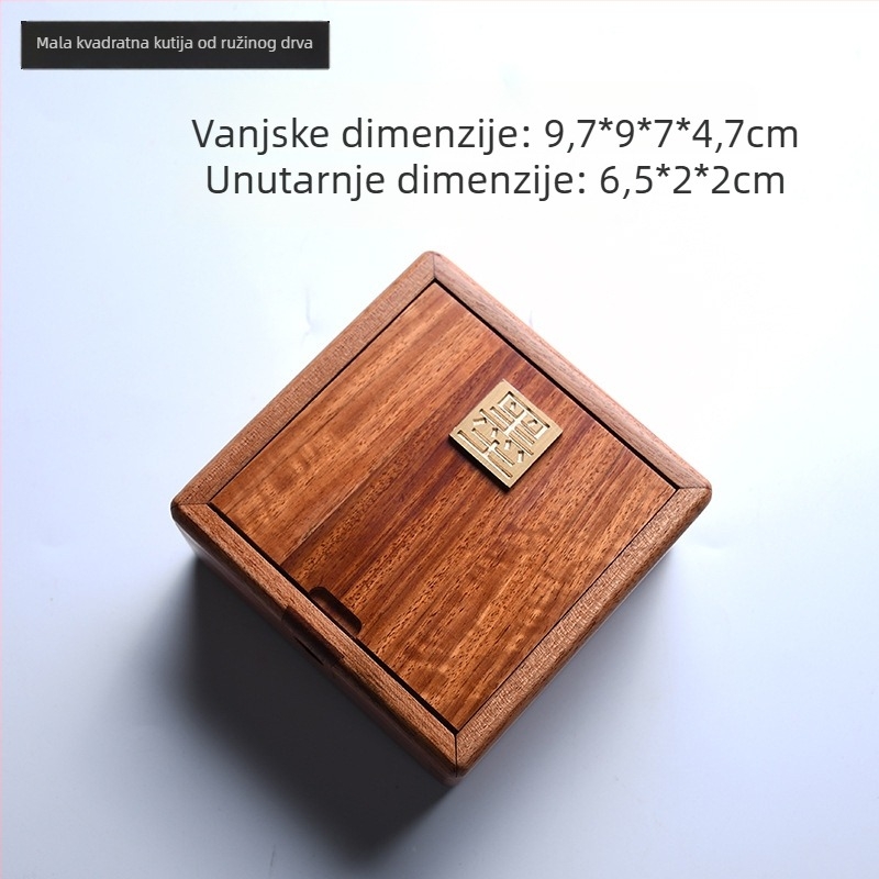 Mehanička kutija za nakit s mortise-and-tenon konstrukcijom, prirodno drvo, skladištenje nakita