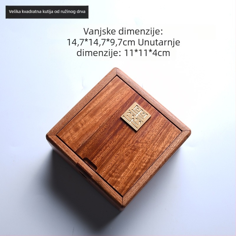 Mehanička kutija za nakit s mortise-and-tenon konstrukcijom, prirodno drvo, skladištenje nakita