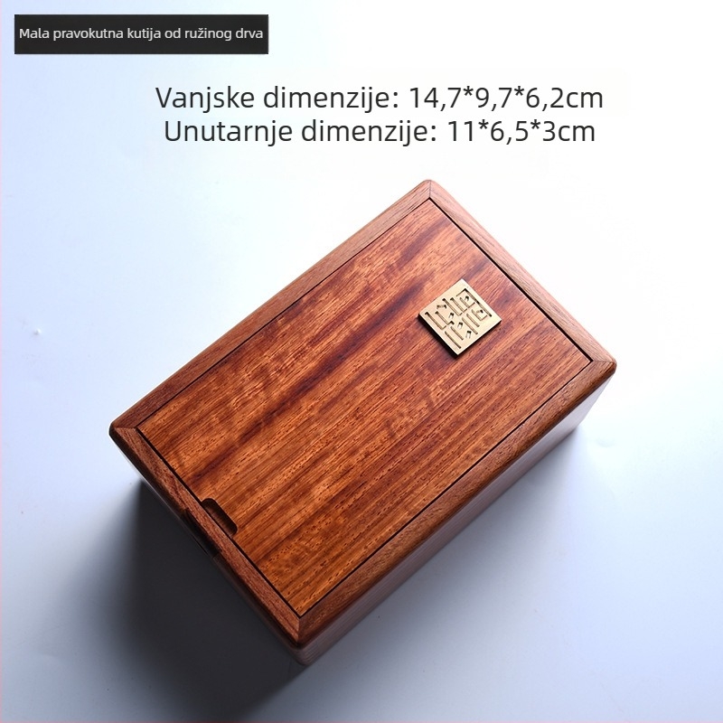 Mehanička kutija za nakit s mortise-and-tenon konstrukcijom, prirodno drvo, skladištenje nakita