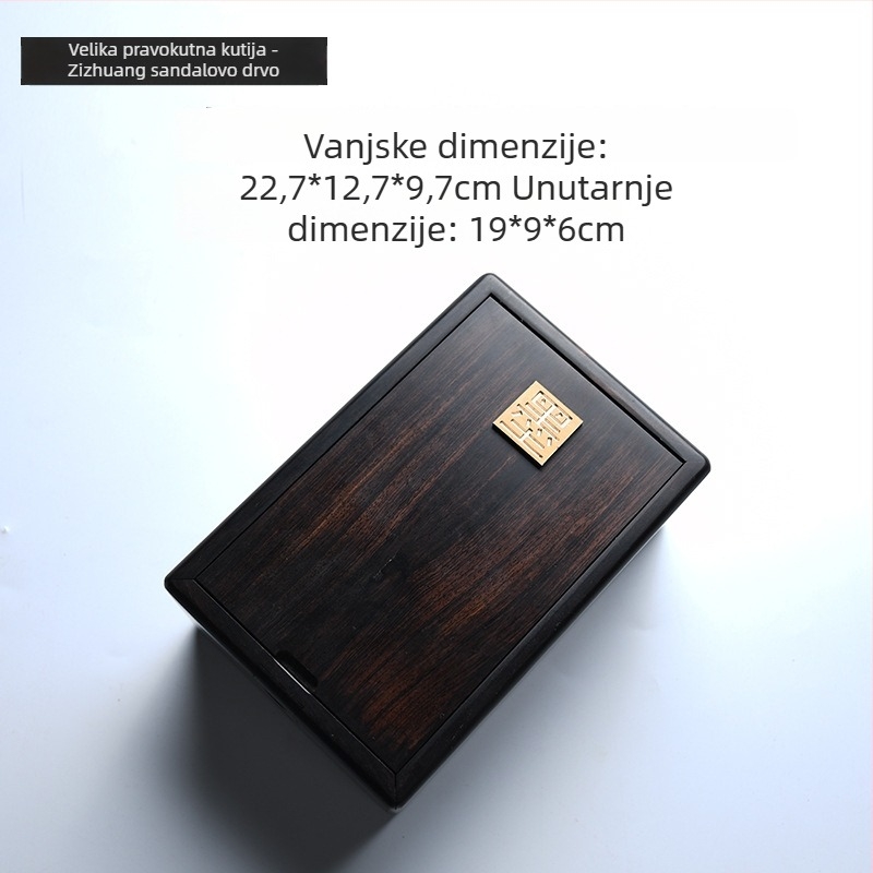 Mehanička kutija za nakit s mortise-and-tenon konstrukcijom, prirodno drvo, skladištenje nakita