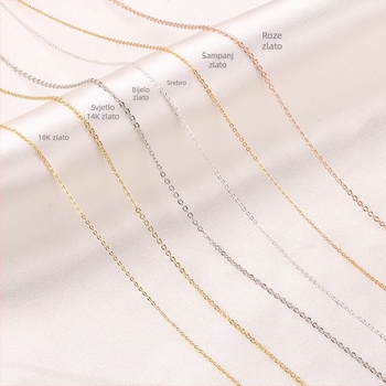 Zlatom napunjena lančić s kuglicama, tanki plosnati O-spoj, 14K/18K zlato napunjeno, bakreno jezgro, elektroplatiranje za DIY nakita