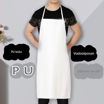 PU kožna pregača – vodootporna, otporna na ulje, bez rukava, za catering i kuhinju