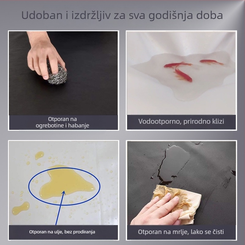 PU kožna pregača – vodootporna, otporna na ulje, bez rukava, za catering i kuhinju
