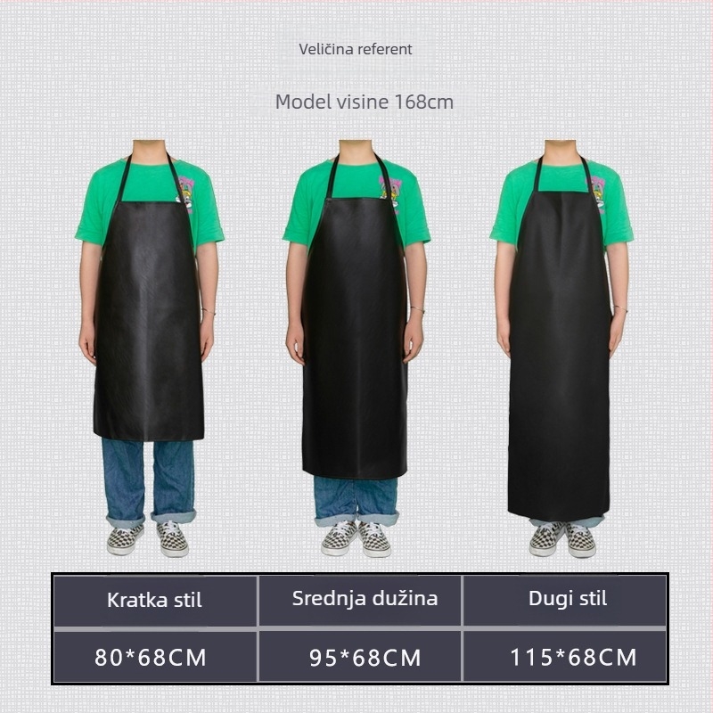 PU kožna pregača – vodootporna, otporna na ulje, bez rukava, za catering i kuhinju