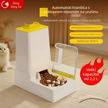 Automatska posuda za hranjenje mačaka s keramičkom zdjelom, odvojivi dizajn, težina 1,5 kg (Brand: Watch the fish, Model: Feeder, Materijal: Keramika, Aplikacija: Ne)