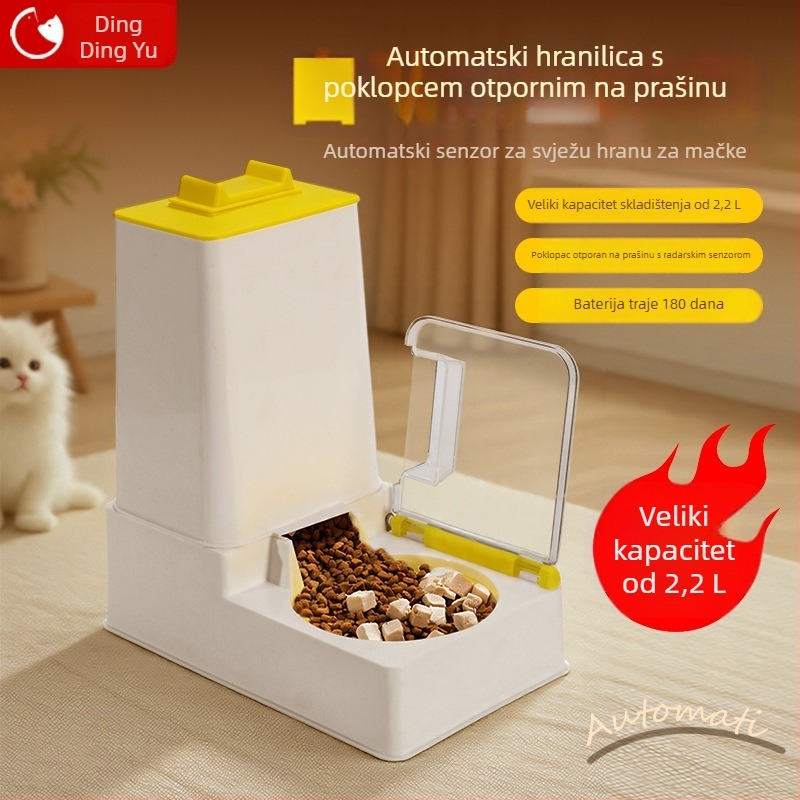 Automatska posuda za hranjenje mačaka s keramičkom zdjelom, odvojivi dizajn, težina 1,5 kg (Brand: Watch the fish, Model: Feeder, Materijal: Keramika, Aplikacija: Ne)