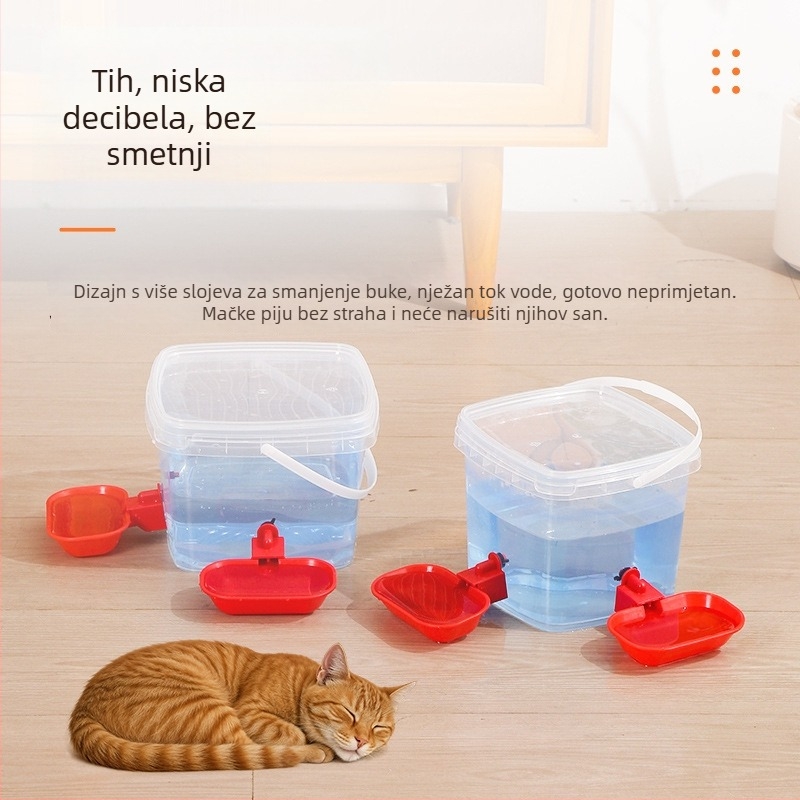 Roar dispenzer za vodu za mačke, odvojiva posuda za vodu, bez napajanja, gravitacijski tok vode, težina 150 g
