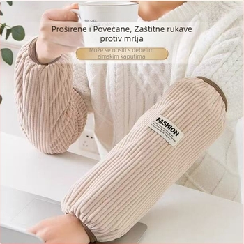 Pregača s rukavima za jesen/zimu, platno, otporna na ulje i prljavštinu, japanski/korejski stil