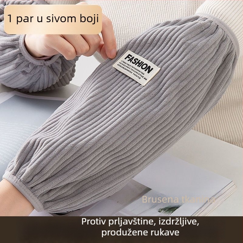 Pregača s rukavima za jesen/zimu, platno, otporna na ulje i prljavštinu, japanski/korejski stil