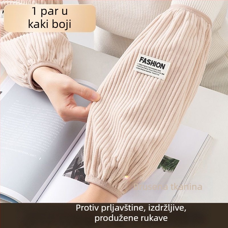 Pregača s rukavima za jesen/zimu, platno, otporna na ulje i prljavštinu, japanski/korejski stil