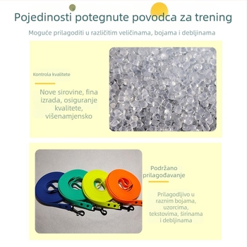 Povodac i ogrlica za psa s PVC premazom, vodootporni, otporni na habanje, visoke čvrstoće
