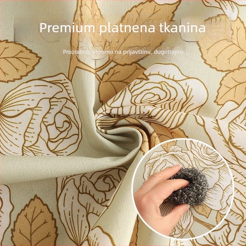 Pregača s dugim rukavima, bambus-pamučna tkanina, otporna na prljavštinu, korejskog stila, cvjetni uzorak