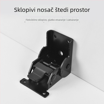 Sklopni šarni za namještaj — 90° kut, automatsko zaključavanje, legura cinka, elektroplatirani završni sloj, savijni šarnir, fiksna potpora za stolić za kavu