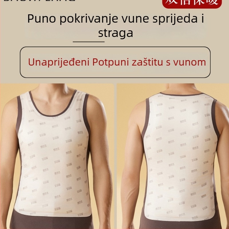 Bezšivna vunena termo vesta – Y-oblik bazni sloj, ekstra debela 401–500 g/m², okrugli ovratnik, zima