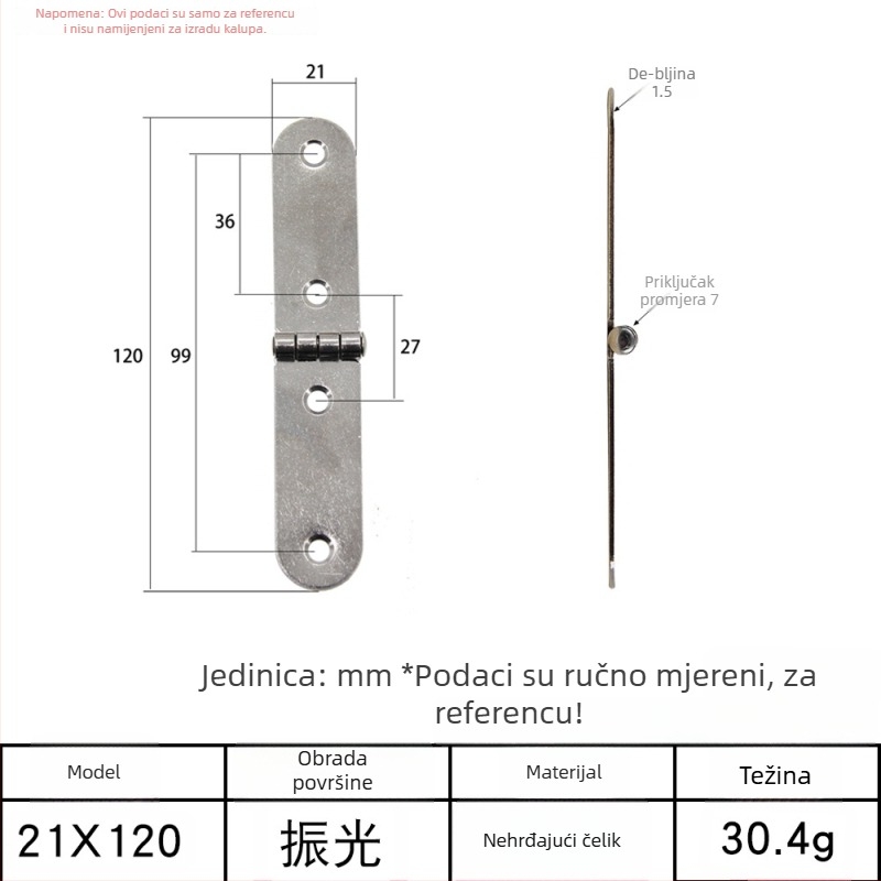 Panta od nehrđajućeg čelika za drvene kutije AW/Anwang