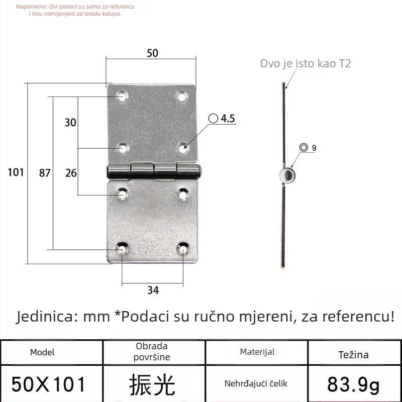 Panta od nehrđajućeg čelika za drvene kutije AW/Anwang