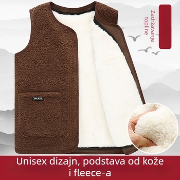 Muška lanena veste, slobodan kroj, debela tkanina za slobodno vrijeme (Proljeće 2025)