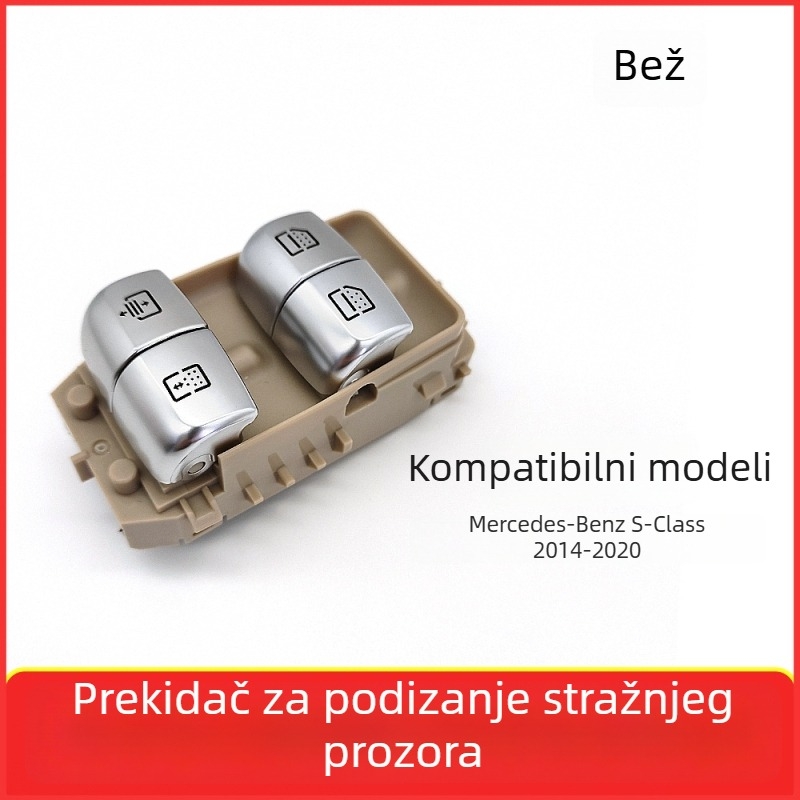 Gumb za podizanje stakla stražnjih vrata za Mercedes-Benz S-Klase W222 i E-Klase W213 – električno upravljanje