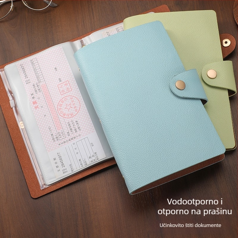 Mapa za potvrde od PU kože - 40 stranica, Model Deposit Slip Book 001, Dimenzije 22×15.5 cm