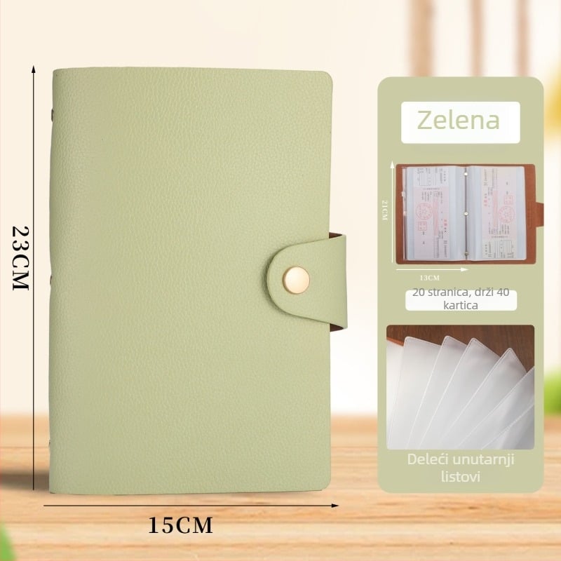 Mapa za potvrde od PU kože - 40 stranica, Model Deposit Slip Book 001, Dimenzije 22×15.5 cm