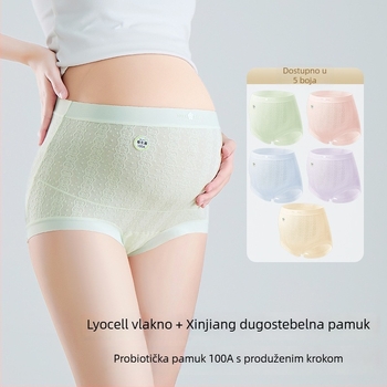 Donje rublje za trudnoću s visokim strukom, probiotska podstava, prozračni Lyocell materijal, podstava prepona 100% pamuk