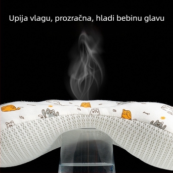 Formirana bebi jastučnica: prozračna, korektivna, višenamjenska, pamuk dizajn s crtanim motivom