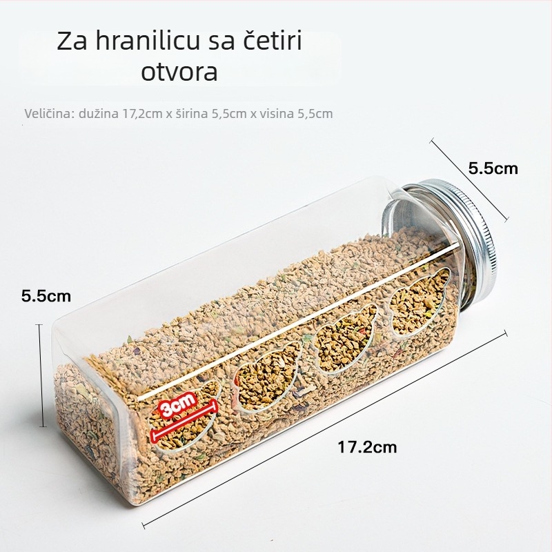 Akrilni automatski hranilnik za piliće s dozatorom vode (Weibi)