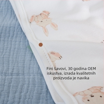 Zavijajući ručnik za novorođenče – 95% pamuk, uzorak crtice i slova, sigurnosna razina A, brend El nino&La Nina