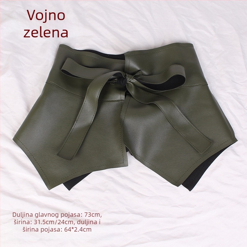 Pojas od umjetne kože, spona od legure, kuka zatvarač, ultraširoka širina (>4 cm), stil All-Match / Fashion OL.