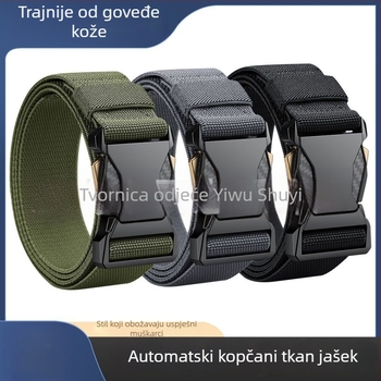 Muški najlonski pojas s automatskom kopčom, širina 2–4 cm, minimalistički casual stil, izdanje 2025