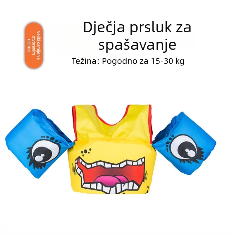 Dječja plivačka jakna s rukavnim plovcima u dizajnu flaminga - kupaći za bebe (OEM)