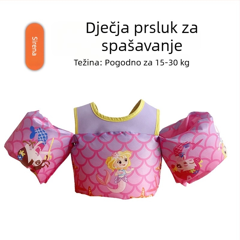 Dječja plivačka jakna s rukavnim plovcima u dizajnu flaminga - kupaći za bebe (OEM)