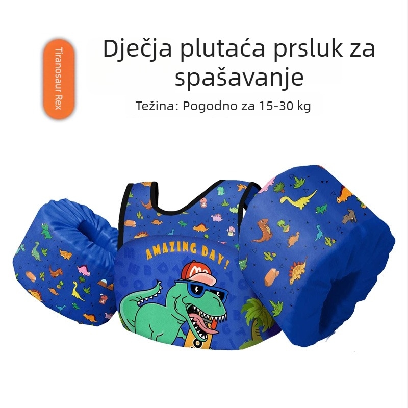 Dječja plivačka jakna s rukavnim plovcima u dizajnu flaminga - kupaći za bebe (OEM)