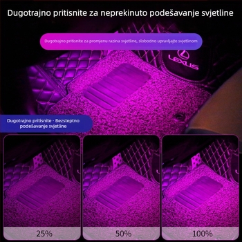 LED rasvjeta za unutrašnjost automobila, bežično, automatski inteligentni senzor, osvjetljenje za prostor ispod nogu, 5W, 5V