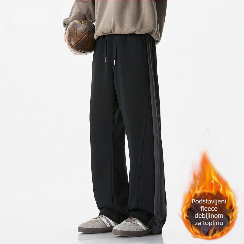 Muške jogging hlače ravnog kroja s vezicom u struku, srednji struk, jesen 2025