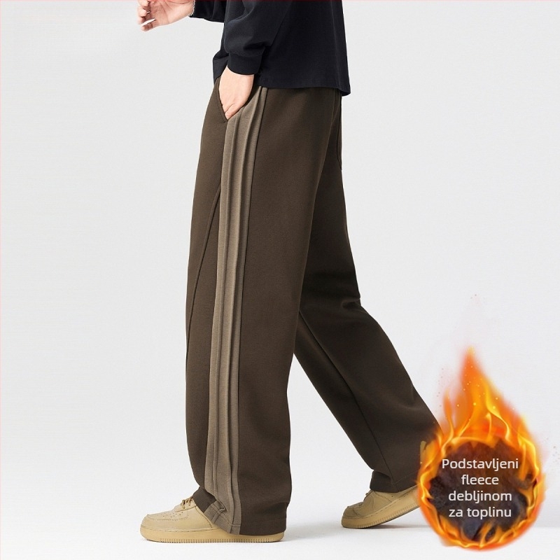 Muške jogging hlače ravnog kroja s vezicom u struku, srednji struk, jesen 2025