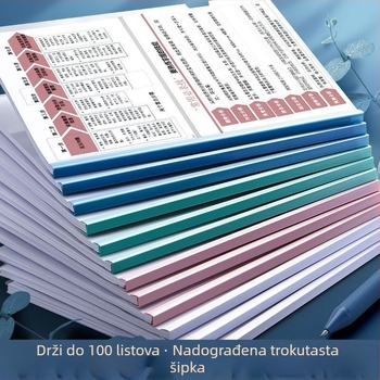 Plastični klip za dokumente s držačem šipke