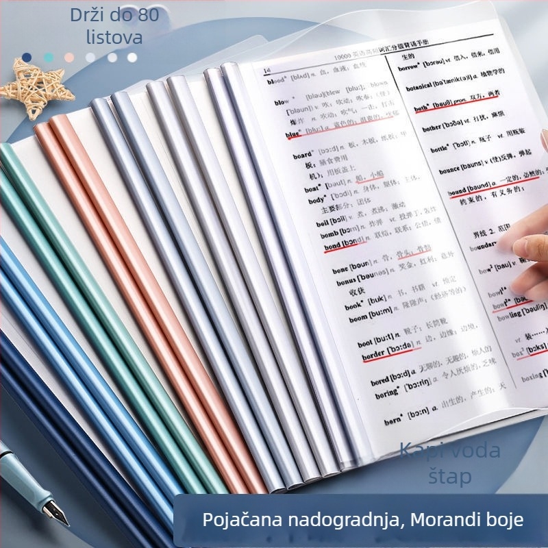 Plastični klip za dokumente s držačem šipke