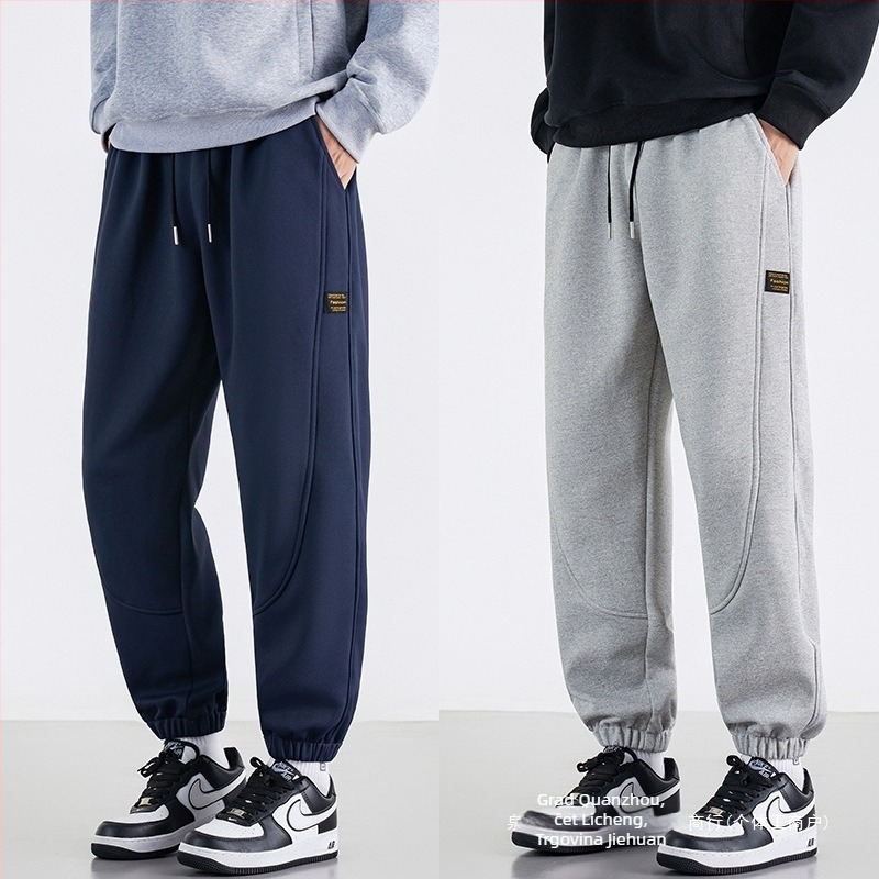 Muške sportske hlače ravnog kroja, jesen 2025, poliester s Cupro vlaknom, mikroelastične