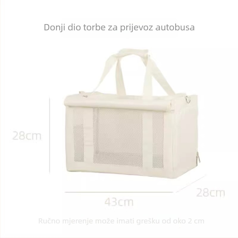 Torba za kućne ljubimce s kolicima za prijevoz mačaka i pasa — PVC materijal, Maodu marka, prozračna, dvostruki sloj, velika zapremina